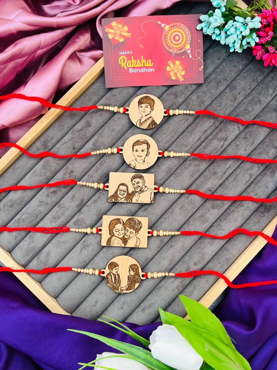 personalized MDF rakhi