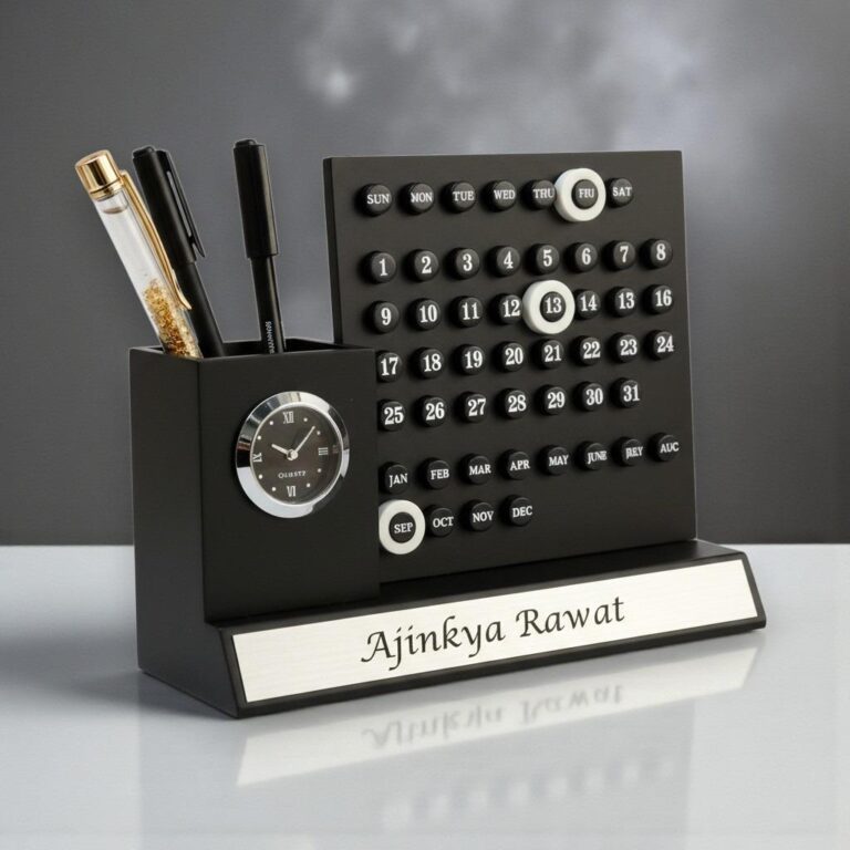 personalized calendar pen stand